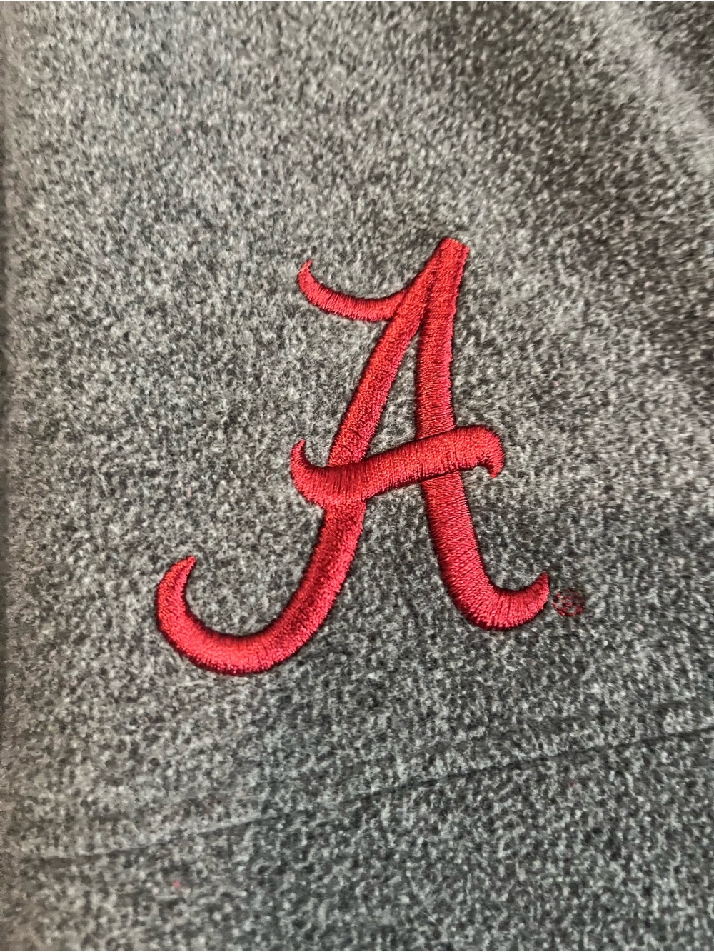 Men’s Columbia Gray Fleece Pullover, Alabama log embroidery - Picture 2 of 5